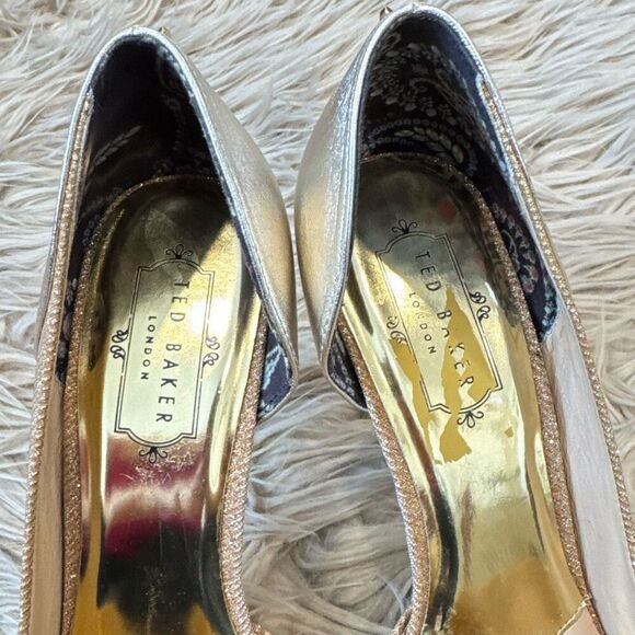 Ted Baker Metallic Gold and Silver Heels - Picture 8 of 10